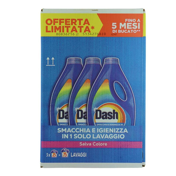 DASH LIQUIDO LAVATRICE SALVA COLORE (25LAVAGGIX3) 3X1125ML