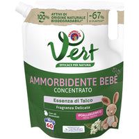 VERT DI CHANTECLAIR AMMORBIDENTE CONCENTRATO BEBÈ ESSENZA TALCO 1200 ML 60 LAVAGGI