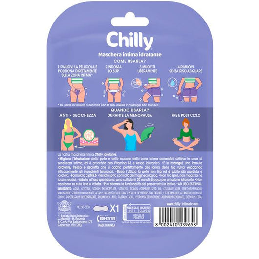 CHILLY MASCHERA INTIMA IDRATANTE IDEALE IN CASO DI SECCHEZZA CON VITAMINA B3 E ACIDO IALURONICO PH5.5 CLINICAMENTE TESTATO X1