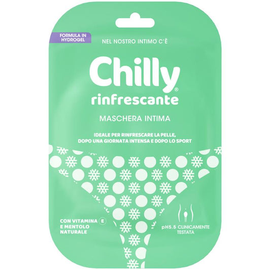CHILLY MASCHERA INTIMA RINFRESCANTE IDEALE PER RINFRESCARE LA PELLE CON VITAMINE E MENTOLO NATURALE PH5.5 CLINICAMENTE TESTATO X1