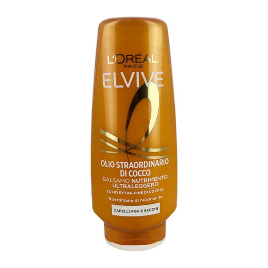 L'OREAL PARIS ELVIVE BALSAMO NURTIMENTO ULTRALEGGERO CON OLIO EXTRA-FINE DI COCCO 8 SETTIMANE DI NUTRIMENTO PER CAPELLI FINI E SECCHI 200 ML