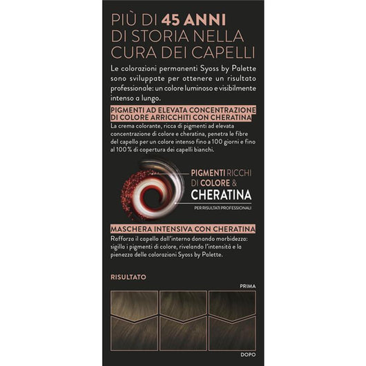 PALETTE SYOSS COLORAZIONE PERMANENTE 100% COPERTURA CAPELLI BIANCHI PER CAPELLI PIÙ FORTI 5.1 CASTANO CHIARO