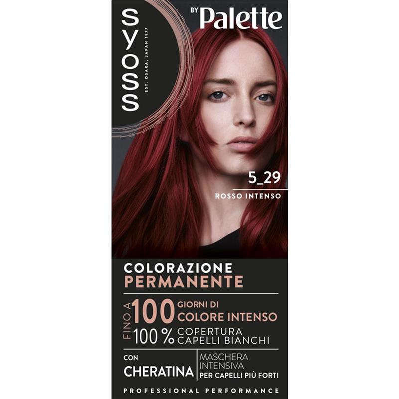PALETTE SYOSS COLORAZIONE PERMANENTE 100% COPERTURA CAPELLI BIANCHI PER CAPELLI PIÙ FORTI 5.26 ROSSO INTENSO
