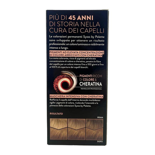 PALETTE SYOSS COLORAZIONE PERMANENTE 100% COPERTURA CAPELLI BIANCHI PER CAPELLI PIÙ FORTI 6.1 BIONDO SCURO NATURALE