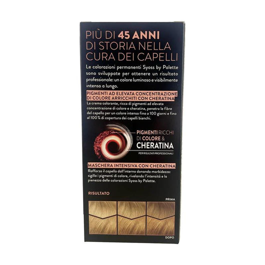 PALETTE SYOSS COLORAZIONE PERMANENTE 100% COPERTURA CAPELLI BIANCHI PER CAPELLI PIÙ FORTI 7.1 BIONDO NATURALE