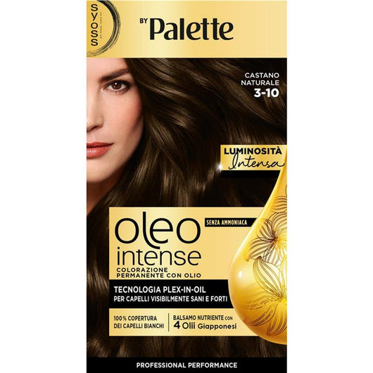 PALETTE SYOSS OLEO INTENSE COLORAZIONE PERMANENTE CON OLIO SENZA AMMONIACA CON 4 OLII GIAPPONESI 3.10 CASTANO NATURALE