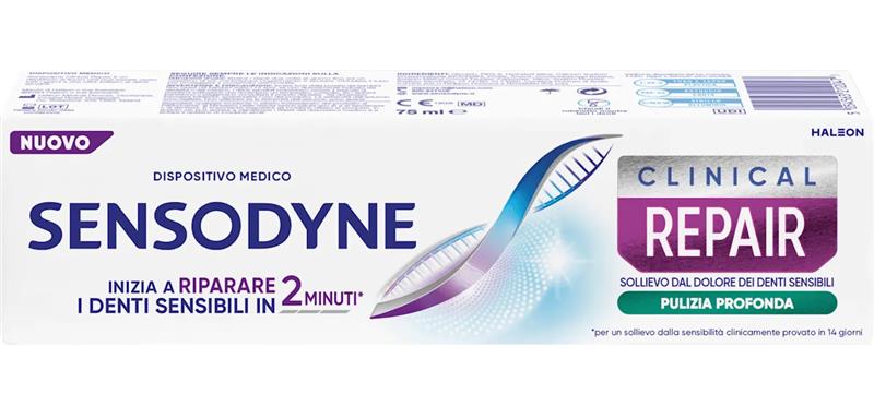 SENSODYNE DENTIFRICIO SOLLIEVO DAL DOLORE DEI DENTI SENSIBILI PER UNA PULIZIA PROFONDA 75ML