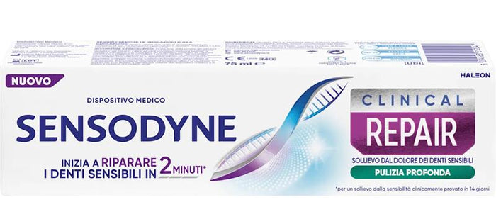 SENSODYNE DENTIFRICIO SOLLIEVO DAL DOLORE DEI DENTI SENSIBILI PER UNA PULIZIA PROFONDA 75ML