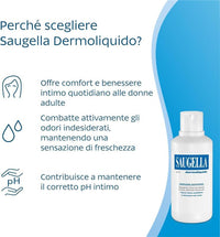 SAUGELLA DETERGENTE INTIMO PH 1,5  CON ESTRATTO DI SALVIA OFFICINALIS PER BENESSERE QUOTIDIANO 250 ML