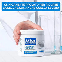 MIXA SENSITIVE SKIN EXPERT CREMA IDRATANTE E RINFORZZANTE PER PELLI SECCHE CERAMIDE PROTECT 400 ML VISO, CORPO E MANI