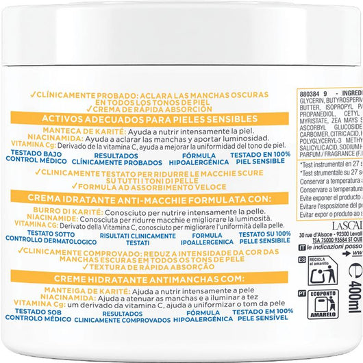 MIXA SENSITIVE SKIN EXPERT CREMA IDRATANTE ANTI-MACCHIE NIACINAMIDE BRIGHT 400 ML VISO,CORPO E MANI