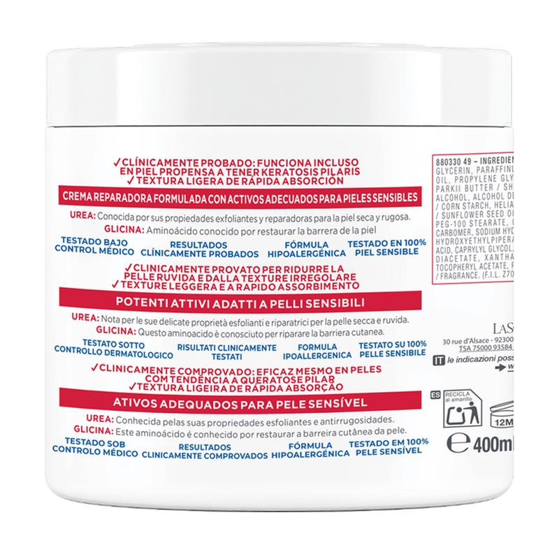 MIXA SENSITIVE SKIN EXPERT CREMA RIGENERANTE RIPARA E PROTEGGE PER PELLE SECCA E RUVIDA 400 ML VISO,CORPO E MANI