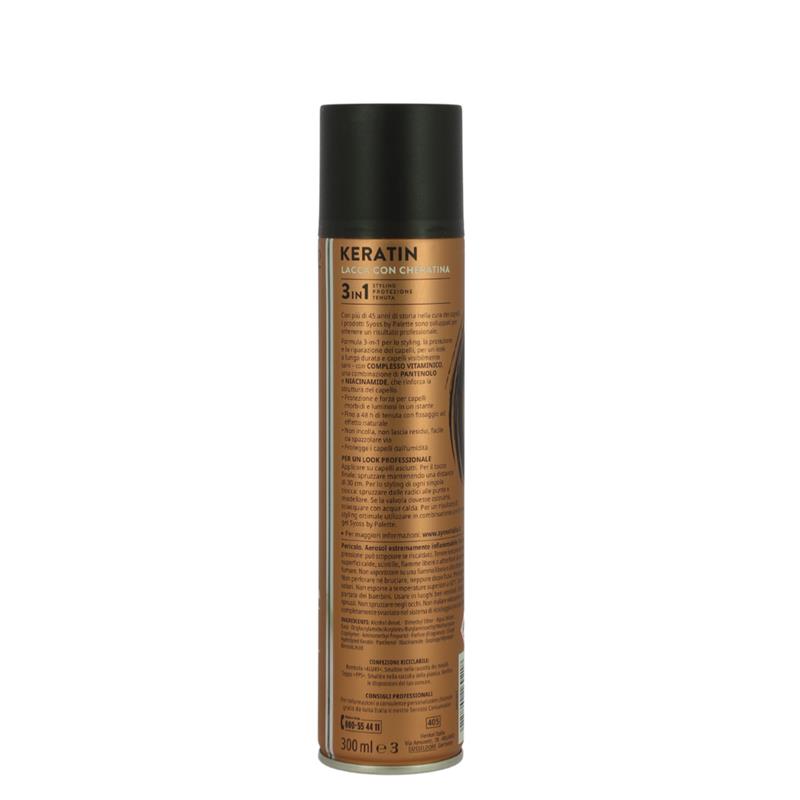 SYOSS BY PALETTE KERATIN LACCA CON KERATINA CON COMPLESSO VITAMINICO - TENUTA DI LUNGA DURATA 3IN1 STYLING 300 ML