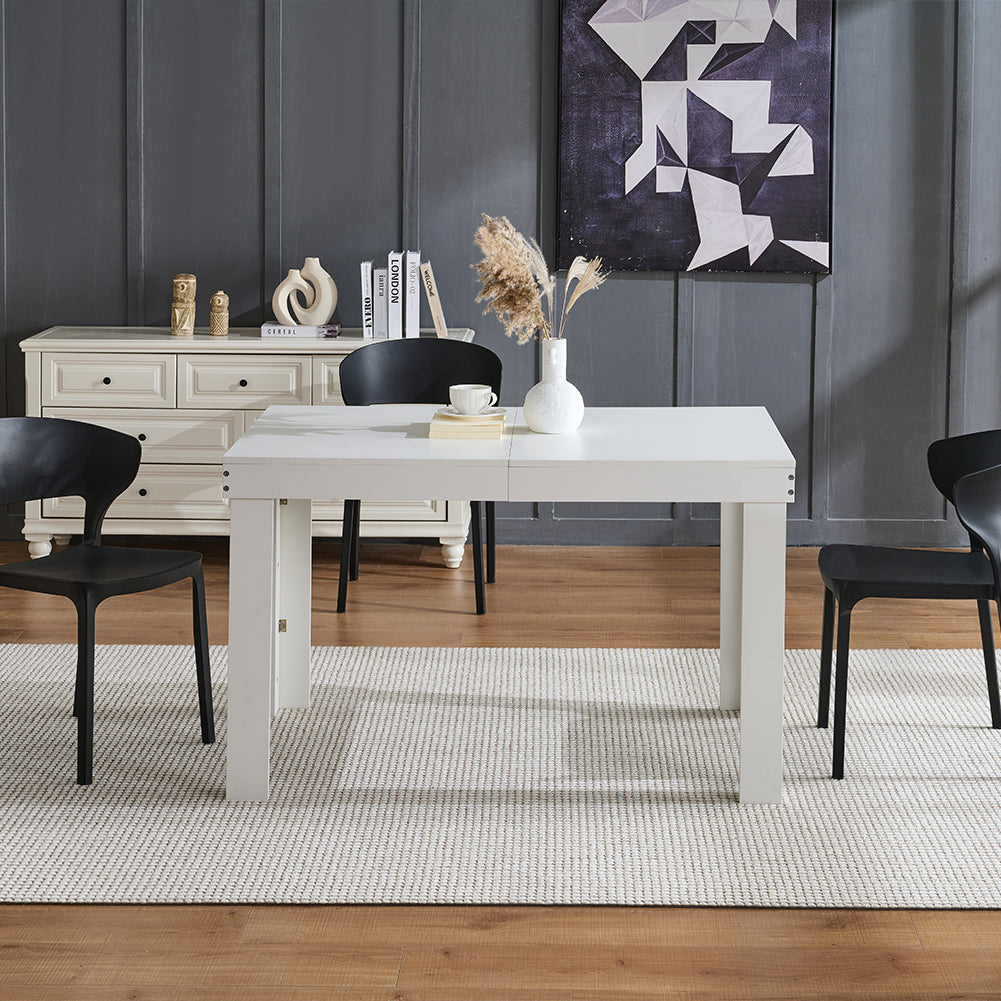 Tavolo da Pranzo Allungabile 120-200 cm Cucina Soggiorno Moderno 4/6 posti Bianco