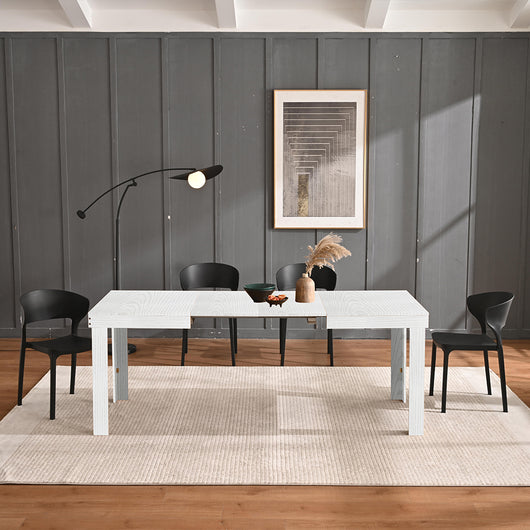 Tavolo da Pranzo Allungabile 120-200 cm Cucina Soggiorno Moderno 4/6 posti Bianco Frassinato