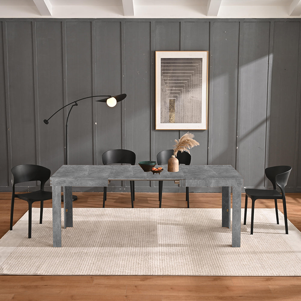 Tavolo da Pranzo Allungabile 120-200 cm Cucina Soggiorno Moderno 4/6 posti Cemento