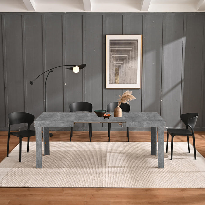 Tavolo da Pranzo Allungabile 120-200 cm Cucina Soggiorno Moderno 4/6 posti Cemento