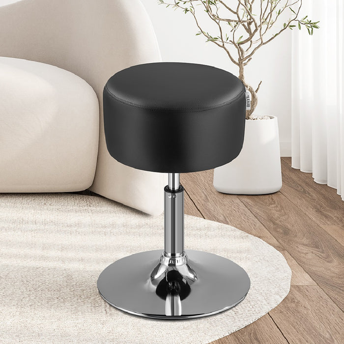 Sgabello Lavoro Make Up Toeletta Seduta Rotante Altezza Regolabile Comodo 130kg Nero