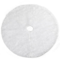 Tappeto Gonna Copertura Base Albero di Natale 78cm Peluche Bianco Effetto Neve