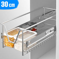 2pz Cassetto Telescopico Cucina 30cm Cestello Acciaio Estraibile Organizer Salvaspazio
