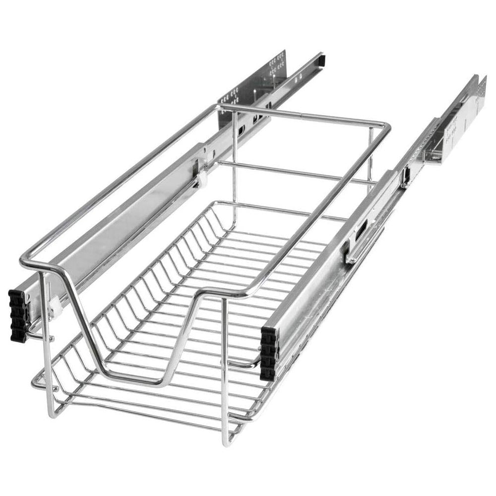 2pz Cassetto Telescopico Cucina 30cm Cestello Acciaio Estraibile Organizer Salvaspazio