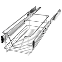 2pz Cassetto Telescopico Cucina 30cm Cestello Acciaio Estraibile Organizer Salvaspazio