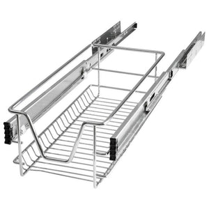 2pz Cassetto Telescopico Cucina 30cm Cestello Acciaio Estraibile Organizer Salvaspazio