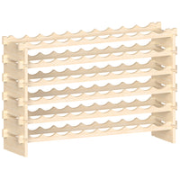 Porta Bottiglie Cantinetta Legno di Pino 6Piani 60 Scomparti 110x30 H80cm Casa Bar