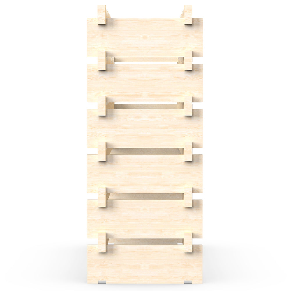 Porta Bottiglie Cantinetta Legno di Pino 6Piani 60 Scomparti 110x30 H80cm Casa Bar