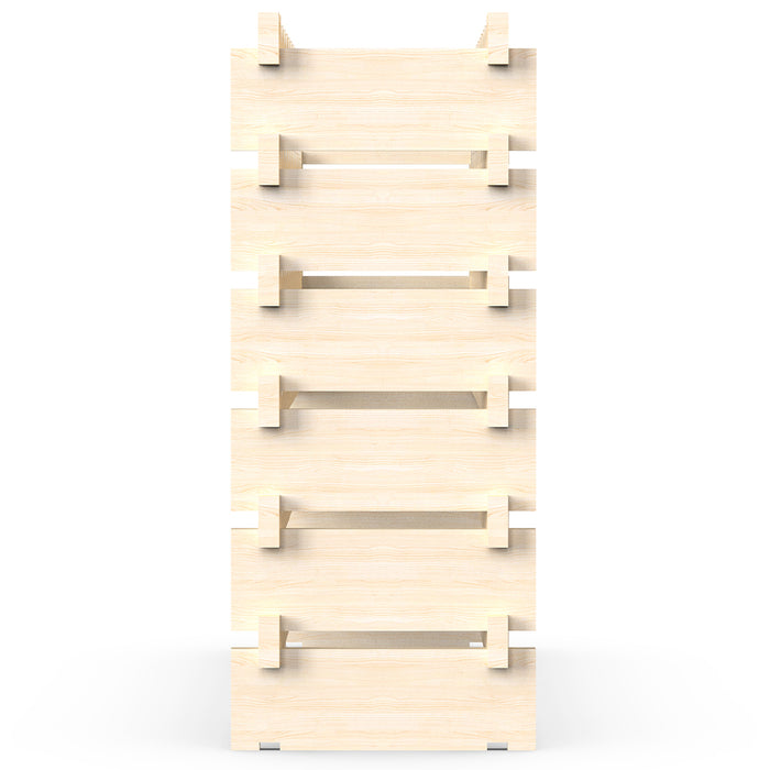 Porta Bottiglie Cantinetta Legno di Pino 6Piani 60 Scomparti 110x30 H80cm Casa Bar