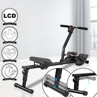 Vogatore Pieghevole Casa 12 Livelli Resistenza Display LCD Fitness Portata 120kg