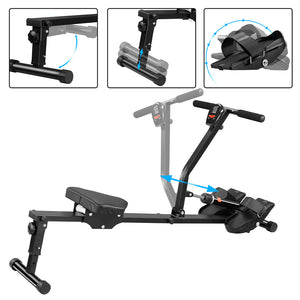 Vogatore Pieghevole Casa 12 Livelli Resistenza Display LCD Fitness Portata 120kg