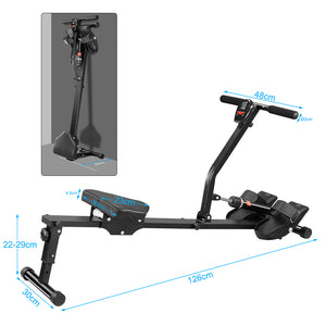 Vogatore Pieghevole Casa 12 Livelli Resistenza Display LCD Fitness Portata 120kg