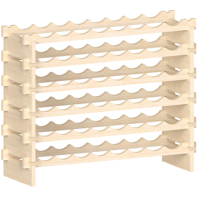 Porta Bottiglie Cantinetta Legno di Pino 6Piani 48 Scomparti 90x30 H81cm Casa Bar