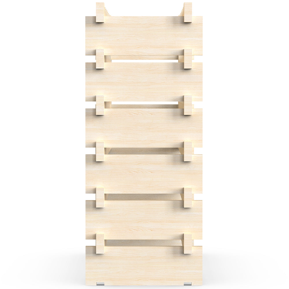 Porta Bottiglie Cantinetta Legno di Pino 6Piani 48 Scomparti 90x30 H81cm Casa Bar