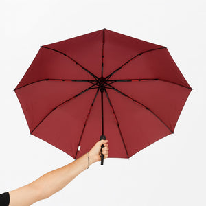 Kit 2 Ombrelli Grandi 10 Stecche Apri e Chiudi Antivento in Fibra Uomo Donna