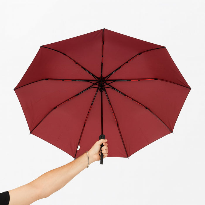 Kit 2 Ombrelli Grandi 10 Stecche Apri e Chiudi Antivento in Fibra Uomo Donna