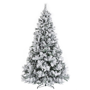 Albero di Natale Innevato Bianco Winter Palace Foltissimo 210cm 1420 Rami Innesto