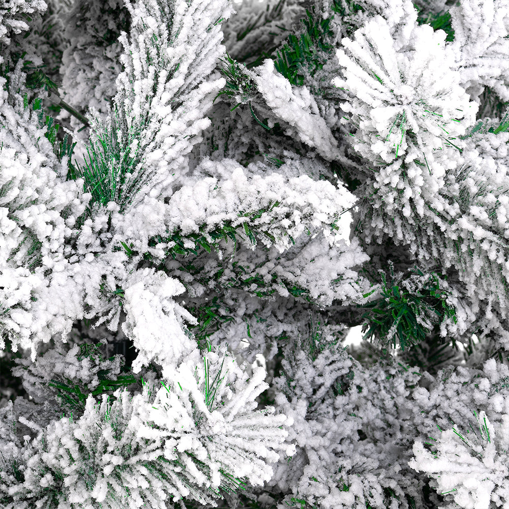 Albero di Natale Innevato Bianco Winter Palace Foltissimo 210cm 1420 Rami Innesto