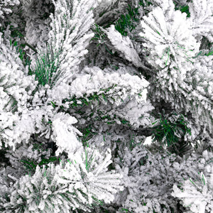 Albero di Natale Innevato Bianco Winter Palace Foltissimo 210cm 1420 Rami Innesto