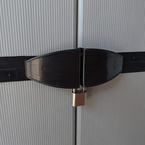 ARMADIO IN RESINA CON RIPIANI 2 ANTE DA INTERNO E ESTERNO 68X40X165 CM GRIGIO CHIARO