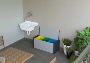 CASSAPANCA PER LA RACCOLTA DIFFERENZIATA PER INTERNO E ESTERNO 85X34X38 CM - 87 LITRI TOTALI INTERNI