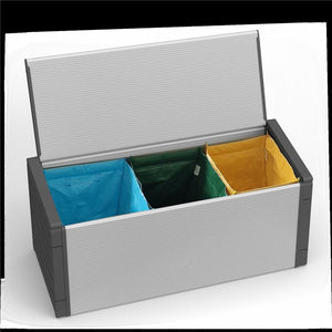 CASSAPANCA PER LA RACCOLTA DIFFERENZIATA PER INTERNO E ESTERNO 85X34X38 CM - 87 LITRI TOTALI INTERNI