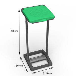 PORTASACCO-PORTARIFIUTI MONO RACCOLTA DIFFERENZIATA PER ESTERNO E INTERNO 31,5X36X80 CM