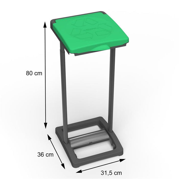 PORTASACCO-PORTARIFIUTI MONO RACCOLTA DIFFERENZIATA PER ESTERNO E INTERNO 31,5X36X80 CM