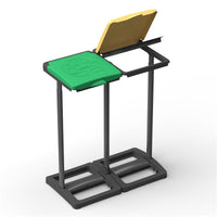 PORTASACCO-PORTARIFIUTI DOPPIO RACCOLTA DIFFERENZIATA PER INTERNI E ESTERNI 64X36X80 CM