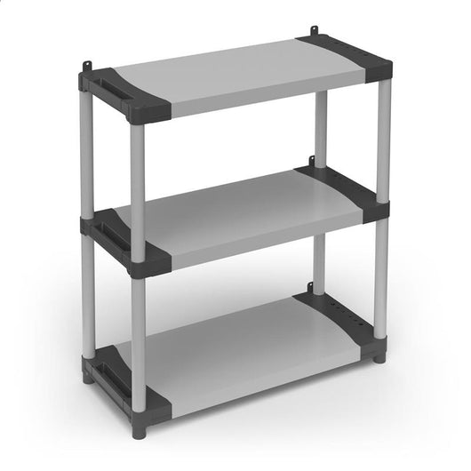 SCAFFALE IN RESINA PVC 3 RIPIANI PORTATA 80 KG ADATTO ALL’UTILIZZO SIA IN AMBIENTI INTERNI CHE ESTERNI 80X40X85 CM