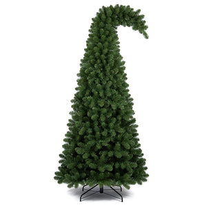 Albero di Natale Grumpy Verde Punta Ricurva 210cm Addobbo Natalizio 1100 Punte