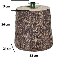 Base Supporto Albero di Natale Scuro Tronco Natalizio 41cm Attacco Universale