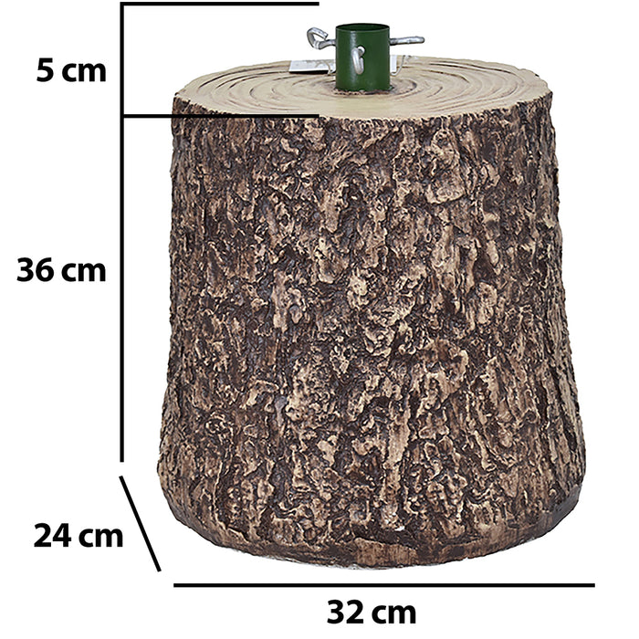 Base Supporto Albero di Natale Scuro Tronco Natalizio 41cm Attacco Universale